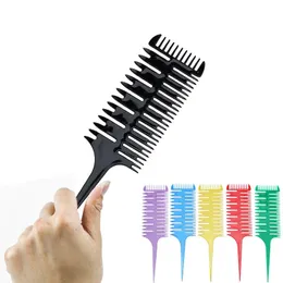 Strumento di tintura per capelli per pettine per i denti grandi che evidenzia la spazzola pettine salone pro pesce design osseo di tintura per capelli pettine di spedizione gratuita