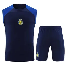 Jerseys de basquete Novo Al-Nassr FC pré-partida Aqueça Jersey Ainas Futebol Treining Shirt C Roma colete curto Manga curta