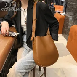 Shoulder Bags Cvvo Glmc Vintage Small PU Leather Bucket For Women 2024 Bag Handbags Trending Luxury Hand