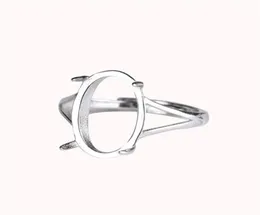 PRATA FINE 925 STERLING SLATER RING MULHERM NOVAGEM RINGENTE DE CASAMENTO SEMI MONTAGEM PARA 10X14MMM MM