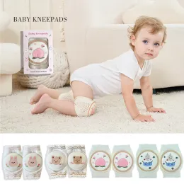 Warmers Baby Kne Pads Socks Set Solid Color Anti Slip Socks Knepads Kid Crawling Safety Floor Socks Knee Protector för Girls Boy