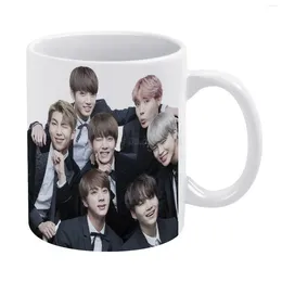 Tazze bianche tazze bianche stampato personalizzato tazza di tè regalo regalo personalizzato caffè kpop boy bands che non cammini mai da solo b b.