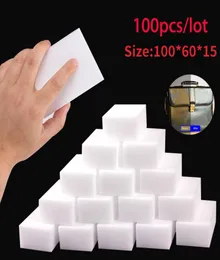 100 PCSLOT Melamine Sponge Magiczna gąbka gąbki do kuchni w biurze łazienka Czyszczenie czyszczenia czyszczenia 100x60x15mm4602522