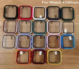 Apple Watch Serisi 567 Smartwatch Tam Kapak Tamponu 6474338 için Temperli Cam Film Ekran Koruyucu