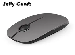 Jelly Comb 24g اللاسلكي الماوس Silent Clickless Foerless for Laptop Notebook PC USB Mice Mute Mute Mute Orgonomic Mause 2106096451382