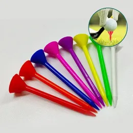 2024 10st Plastic Golf Tees Plus 3-1/4 Återanvändbara Tees Upgrade Unbreakble Big Cup Tee Up Minska Friction Golf Tee Stand Golf Supplies för återanvändbar tee-stativ