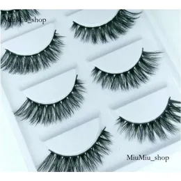 Reusable Siberian 3D Hair Strip False Eyelash Makeup Long Individual Eyelashes Mink Lashes Extension2021pop 329