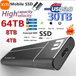 ボックスポータブル高速SSDハードドライブ1TB 2TB 4TB外部ソリッドステートドライブUSB 3.0タイプ16TBラップトップ用Xiaomiのハードディスク