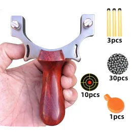 화살표 나무 스테인리스 스틸 사냥 슬링 샷 야외 슬링 샷 촬영 세트 스포츠 및 엔터테인먼트 고무 밴드 장난감