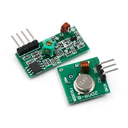 2024 315 433 Mhz 315Mhz 433Mhz RF Transmitter And Receiver Link Kit forArduino Wireless Remote Control Module Voltage Module Board1. for Arduino RF Transmitter