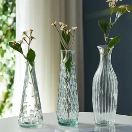 Vasos vasos de planta vaso de decoração nórdica Vaso transparente Fleurs Arranjos grandes sala de terrário de flores