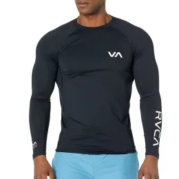 تشييرت تصفح ارتداء ملابس الرجال طويلة الأكمام UV Sunswimming ضيقة Tshirt Rashguard Gym مجموعات جلود زمالة جلود ركوب الأمواج بدلة الغوص