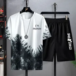 Männer Tracksanzuiten 3D gedruckt Sommer 2 Stück Tops und Shorts Anzug Mann Kleidung Set Fashion Jogger Outfit übergroße Männer Kostüm 240416