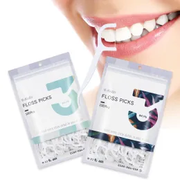 Escova de dentes ykelin 600/1000pcs Dentro de dente de fio dental descartável de flughaning de 7,5 cm de fio dental para limpeza oral para limpeza