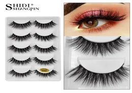 SHIDISHANGPIN 5 Pairs False Eyelashes Thick Mink Eyelashes 3D Mink Lashes Makeup Natural False Lashes Eyelash Extension Cilios Maq6979118