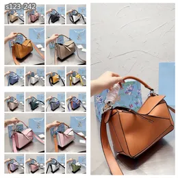디자이너 가방 고급 퍼즐 기하학적 어깨 가방 패션 크로스 바디 백 토트 가방 여성 핸드백 대비 색상 패치 워크 지갑 편지 고품질