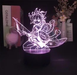 Light Night Acrylic Light Yoimiya الشكل 3D مصباح Genshin Impact Lava Base Base Nightlight Kids Decor Decor Teenager Gift6310177