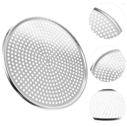 Mugs Round Stainless Steel Pizza Pan With Holes Mesh Baking Screen Tray