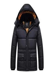 Novo chegada de inverno de alta qualidade, algodão quente roupas de algodão Men039s algodão mais veludo camada de jaqueta longa de snowbreaker6435935