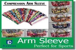 128 colors Professional Compression Sports UV Arm Sleeves Cycling Basketball Armguards3946230