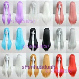 WIGS Women Human Hair Special Proce Cosplay Anime 80 см. Универсальный длинный прямой женский многоцветный парик