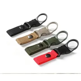 Outdoor Tactical Nylon Kettle Water Bottle Buckle Backpack Belt Hanging Hook Buckle Clip Hiking Camping Tool Accessory Carabiner