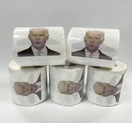 Funny Joe Biden Tisuue Rolls Humor Biden Gag Geschenke Küche Badezimmer Reinigungspapierpapier gedruckter Toilettenpapier Servietten6557525