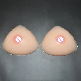 Il mammario del triangolo adesivo potenziatore forma 500 g/coppia mini a tazza falsa silicone tette mastectomia crossdresser mammario artificiale