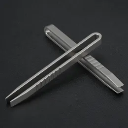 Strumenti delicati in lega di titanio tc4 pinzette non magnetiche clip per sopracciglia per la barba uomini donne donne outdoor multi