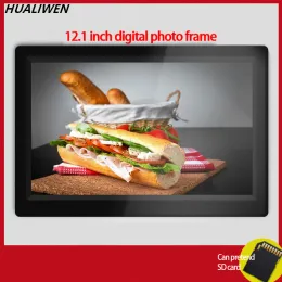 Frames 12 Zoll HD HD Digital Photo Frame 1024x600 HD Ultradein LED Elektronische Fotoalbum LCD -Fotorahmen