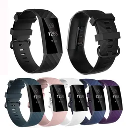 Armband für Fitbit -Ladung 3 Uhrengurt 6 Farben Gummi -TPU Sportersatz Zubehör für Fitbit Lad 3 Armband CH3P7854672