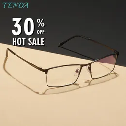 Tendaglasses Metal Classes Full Rim Gen Men Rectangle Eyeglass Frames for Lenses Pansical Myopia and Presbyopia 240415