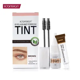 Ställer in Iconsign Eyelash Eyebrow Dye Tint Kit Brow Enhancer Mascara Lift Tinting Tattoo Eyes Makeup Tools