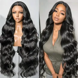 360 Body Wave Lace Front Human Hair Wig 13x6 Hd Frontal 40 inch Transparent 4x4 Glueless Preplucked Brazilian Wigs 240408