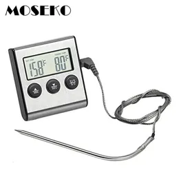 Moseko Digital forno Termômetro de cozinha alimentos para cozinhar carne BBQ BBQ Termômetro com timer Ferramentas de cozimento de temperatura do leite de água 240423