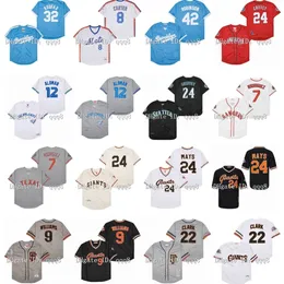 Maglia da baseball retrò Kob Roberto Alomar Ken Griffey Jr. Ivan Rodriguez Willie Mays Matt Williams Will Clark Sandy Koufax Brooklyn Jackie