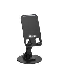 Stativ Ulanzi -telefonhållare med 360 ° rotationstelefonstativ för iPhone Xiaomi Samsung smartphone med justerbar vinkelhöjd