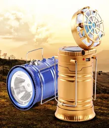 Solar Camping LED Lantern Light 4 in 1 tragbare helle wiederaufladbare und Lüfter mit der USB Power Bank für Outdoor Camping5936144