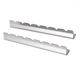 Tools 2pcs BBQ Bracket For Grill Smoker Garden Parts Stainless Steel Barbecue Skewer Holder Storage Rack