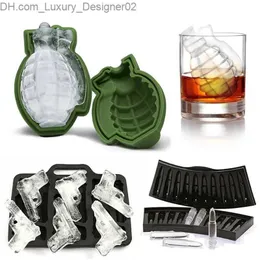 أدوات الآيس كريم الصفحة الرئيسية صدرية الرصاصة جمجمة الثلج الثلج المصنّعة DIY BULLET ICE CUBE TRAIN Chocolate Mould Bar Accessories Whisky Wine Ice Cream Tool New Q240425