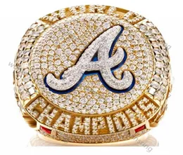 Men Fan Player 6 Nazwa Soler Freeman Albies 2021 2022 World Series Baseball Braves Ring z drewnianym pudełkiem wyświetlającym 47799234