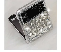 حالات الهاتف الخليوي Z flip5 Glitter Diamond Phone Case Cover Rhinestone bling for Samsung Galaxy Z Flip 3 Flip3 Samsung Z Flip 4 5 Flip4 Case 240423