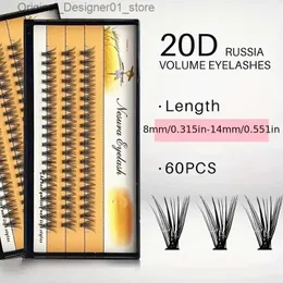 Falsche Wimpern 1 Box/60 10d 20d 0,1/0,07 mm dicke persönliche Wimpernverlängerung Eyelash Cluster Wimpern Natürliche falsche Wimpern Bundle Naga Q240425