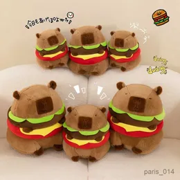 Schleczone pluszowe zwierzęta 20-23CM Śliczne puszyste puszyste kapibara pluszowe pluszowe anime kaii capybara hamburger plushie lalka z plecakiem żółwia na prezent zabawki dla niemowląt