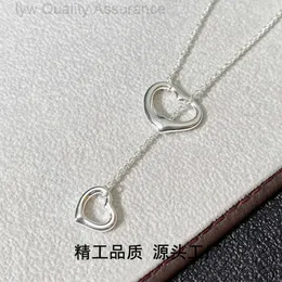 Tiffanybead Necklace Designer for Woman Luxury Charm Heart Collana High Family V Gold Heart Lock Love Collana per donne con un senso di più alto