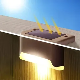 2024 SOLAR LED -lampor utomhus solar däck ljus IP65 Vattentät trädgårdslampa Solar Steg Ljus staket lampa utomhusbelysning trädgårdsdekor1. för sol -LED -lampor