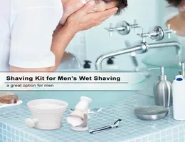 Rasierset für Männer039s nasse Rasierbürsten Hold Seife Schüssel Becher Haar Bart tragbarer nützlicher Pinsel9783046
