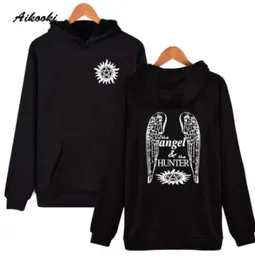 Aikooki Supernatural Angel and Hunter Hoodies Men Fomen Hoodie and Sweatshirt Men Brand Brand Cashion Abbigliamento Supernatural2840527