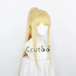 Wigs Winry Rockbell parrucca di anime fullmetal alchemist dorato long sintetico capelli chip coda di cavallo costume parrucche