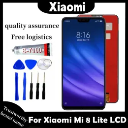 Skärmar 6.26 '' Original LCD för Xiaomi Mi 8 Lite LCD Display Pekskärm Digitizer Assembly med ram för Xiaomi Mi8 Lite Mi 8x LCD